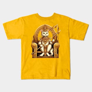 Egyptian cat king Kids T-Shirt